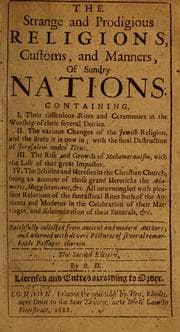 Tapa de The strange and prodigious religions, customs and manners of sundry nations