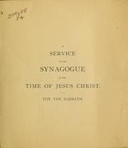 Tapa de A service of the Synagogue in the time of Jesus Christ for the Sabbath