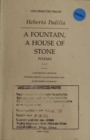 Tapa de A fountain, a house of stone