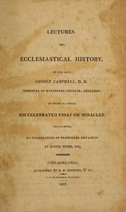 Tapa de Lectures on ecclesiastical history