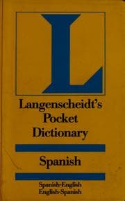 Tapa de Langenscheidt's pocket Spanish dictionary