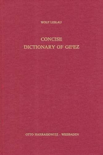 Tapa de Concise dictionary of Ge⁽ez (classical Ethiopic)