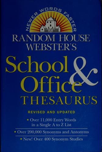 Tapa de Random House Webster's school & office thesaurus