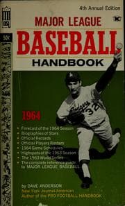 Tapa de Major league baseball handbook 1964