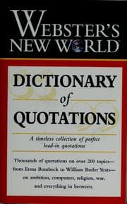 Tapa de Webster's New World dictionary of quotations
