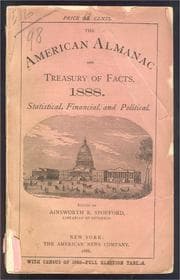 Tapa de American Almanac and Treasury of Facts, Statistical, Financial, and Political for the year 1888