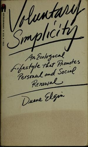 Tapa de Voluntary simplicity