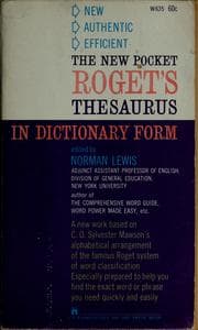 Tapa de The new pocket Roget's Thesaurus in dictionary form