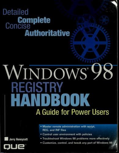 Tapa de Windows 98 registry handbook