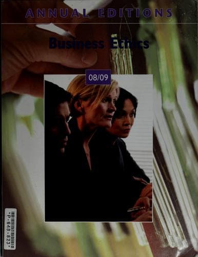 Tapa de Business ethics 08/09