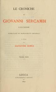 Tapa de Le chroniche di Giovanni Sercambi, Lucchese