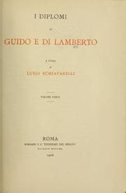 Tapa de I diplomi di Guido e di Lamberto