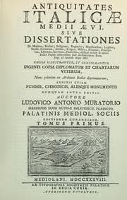 Tapa de Antiquitates italicæ medii ævi