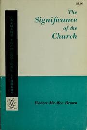 Tapa de The significance of the church