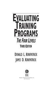 Tapa de Evaluating Training Programs