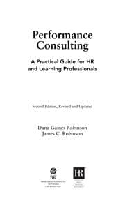Tapa de Performance Consulting