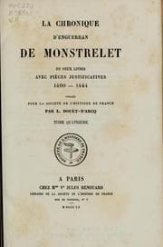 Tapa de La chronique d'Enguerran de Monstrelet