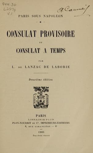 Tapa de Paris sous Napoléon