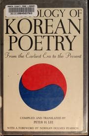 Tapa de Anthology of Korean poetry from the earliest era to the present