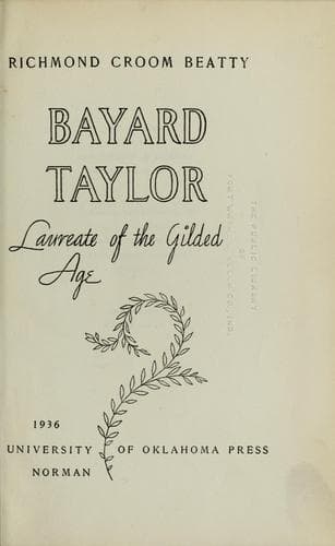 Tapa de Bayard Taylor
