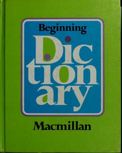Tapa de Beginning dictionary, Macmillan