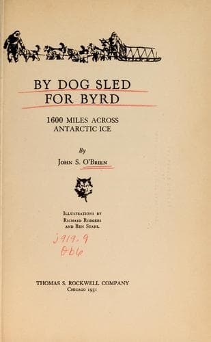 Tapa de By dog sled for Byrd