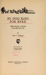 Tapa de By dog sled for Byrd