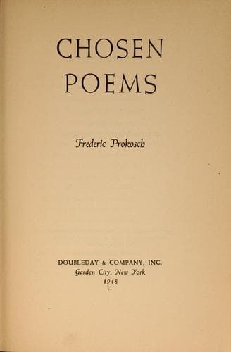 Tapa de Chosen poems