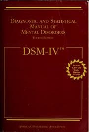 Tapa de Diagnostic and statistical manual of mental disorders