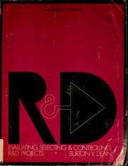 Tapa de Evaluating, selecting, and controlling R & D projects