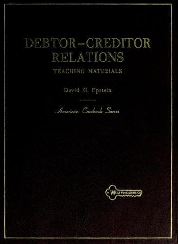 Tapa de Teaching materials on debtor-creditor relations