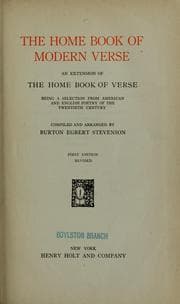 Tapa de The Home Book of Modern Verse