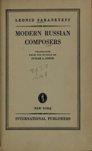 Tapa de Modern Russian composers