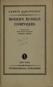 Tapa de Modern Russian composers