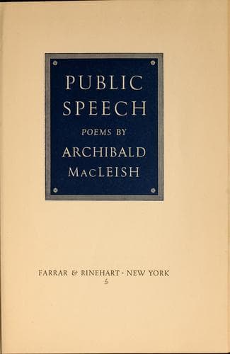 Tapa de Public speech