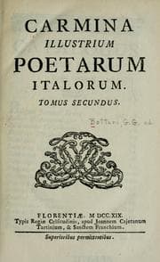 Tapa de Carmina illustrium poetarum italorum