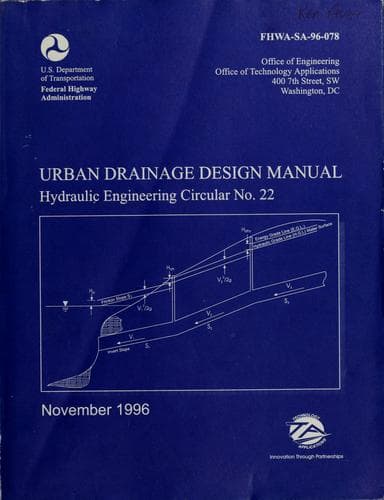 Tapa de Urban drainage design manual