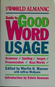 Tapa de The World almanac guide to good word usage