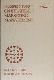 Tapa de Perspectives on strategic marketing management