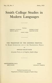 Tapa de The tradition of the goddess Fortuna in Roman literature and the transitional period