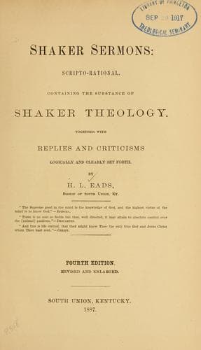 Tapa de Shaker sermons