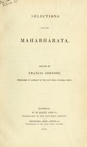 Tapa de Selections from the Mahabharata