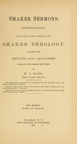 Tapa de Shaker sermons