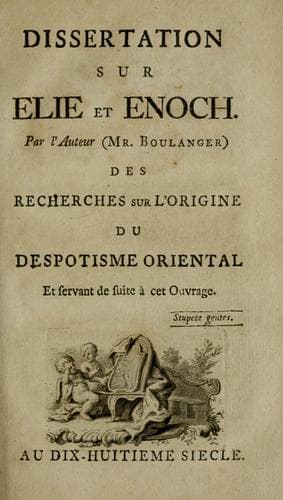 Tapa de Dissertation sur Elie et Enoch