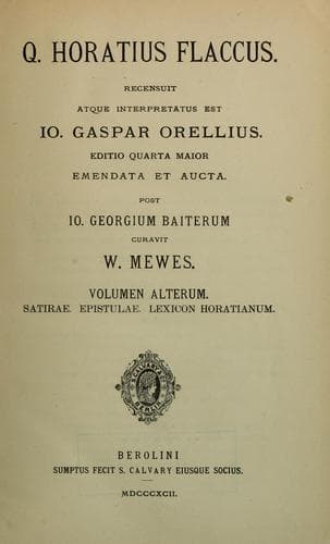Tapa de Q. Horatius Flaccus