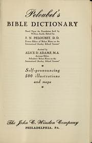 Tapa de Peloubet's Bible dictionary