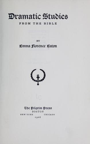 Tapa de Dramatic studies from the Bible