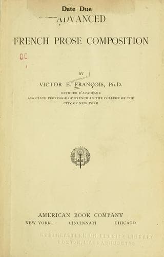 Tapa de Advanced French prose composition