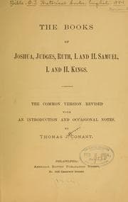 Tapa de The books of Joshua, Judges, Ruth, I. and II