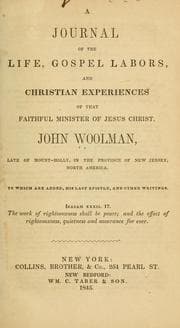 Tapa de A journal of the life, gospel labors, and Christian experiences of that faithful minister of Jesus Christ